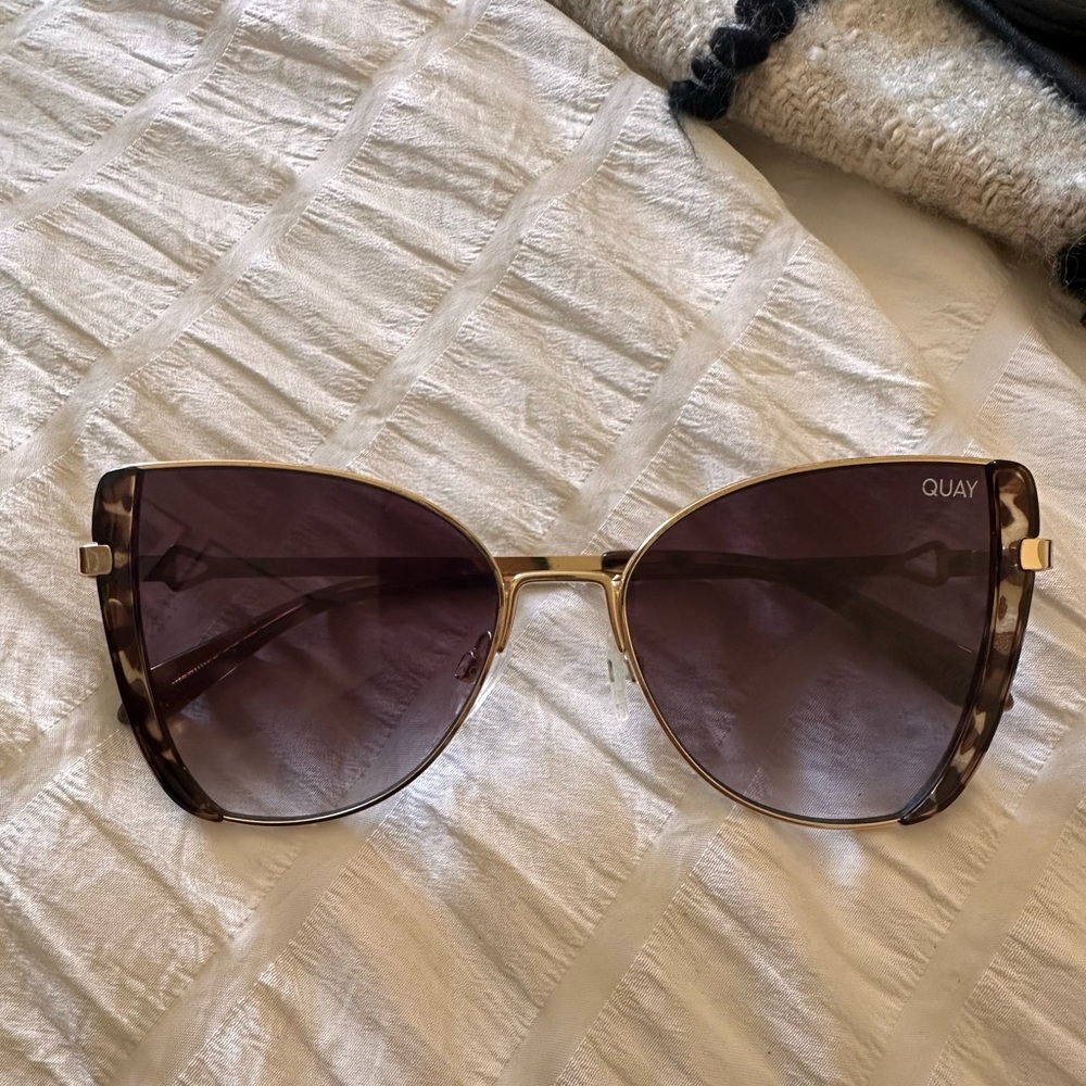 Quay gold tortoise shell cat eye sunglasses